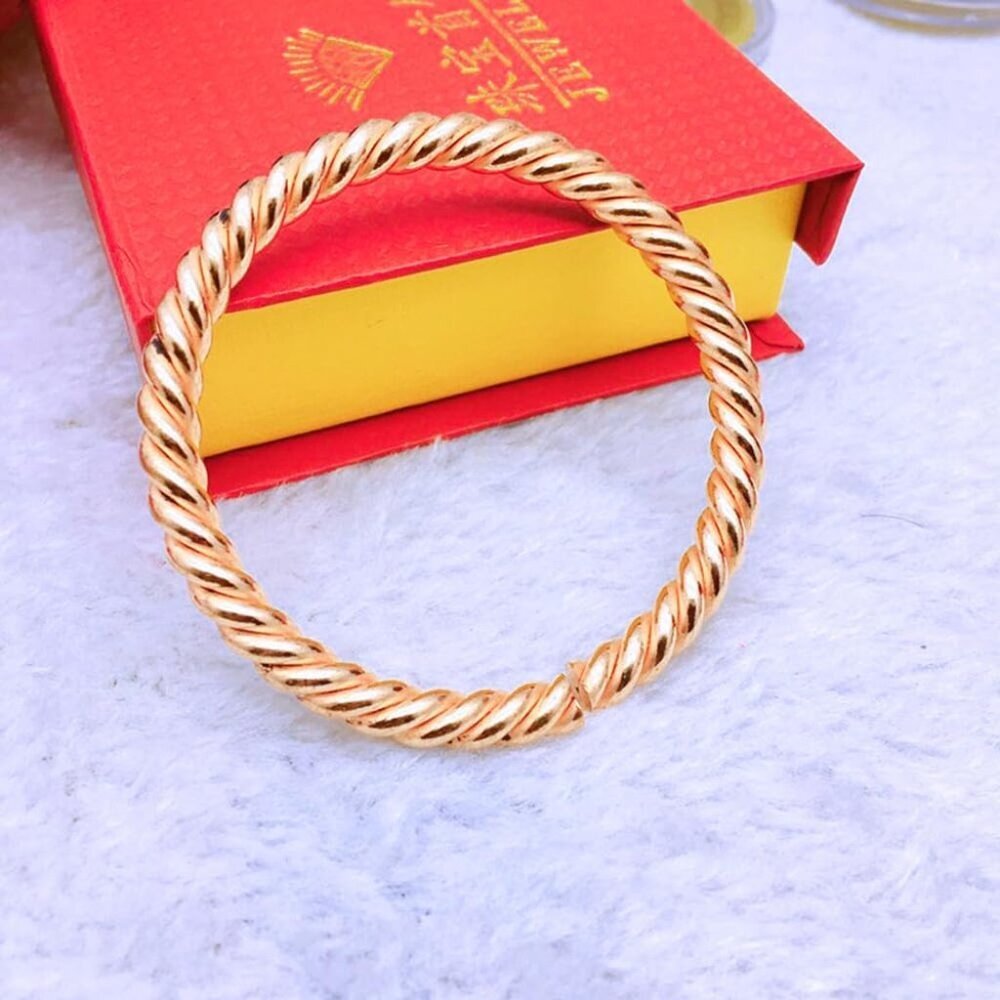 Artisan Crafted Solid Copper Bracelet - Twisted B… - image 4